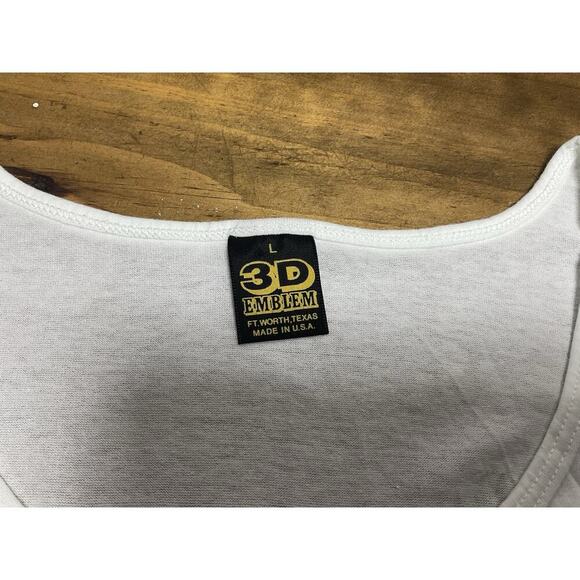 Vintage 1990 Harley Davidson Double 3D Emblem Tank Live To Ride Size Large - Picture 4 of 13